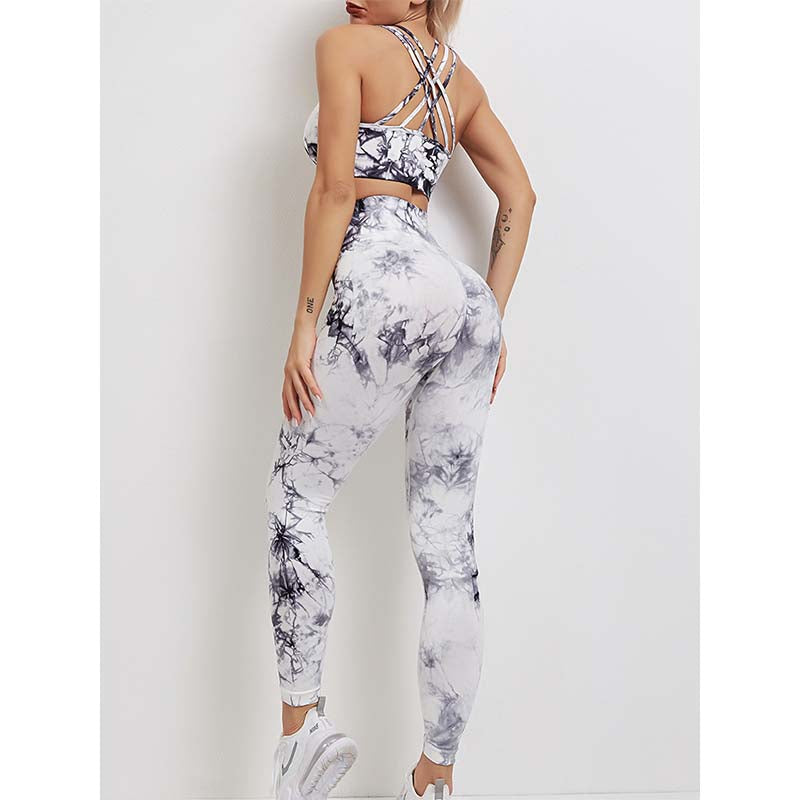 Ensemble Fitness "Mood" – Tie-Dye Sculptant & Technologie Sans Coutures