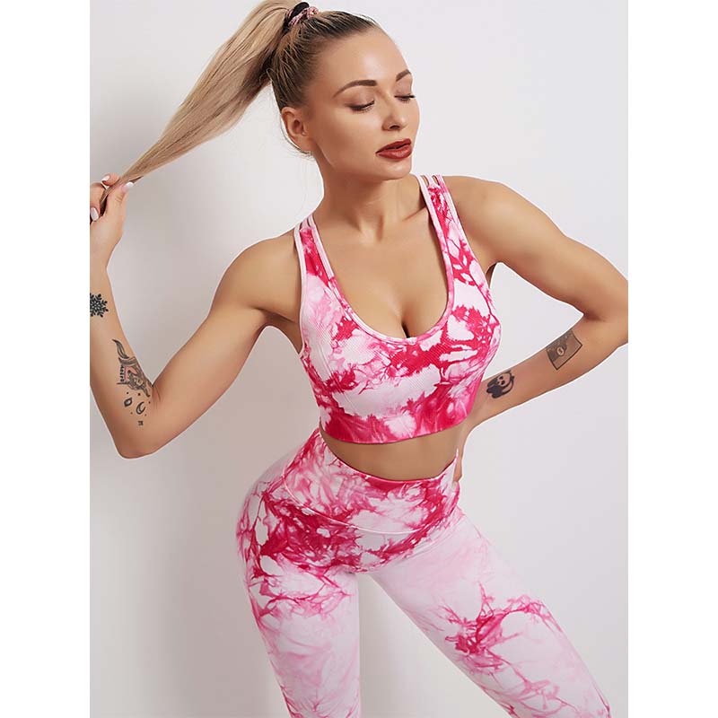 Ensemble Fitness "Mood" – Tie-Dye Sculptant & Technologie Sans Coutures