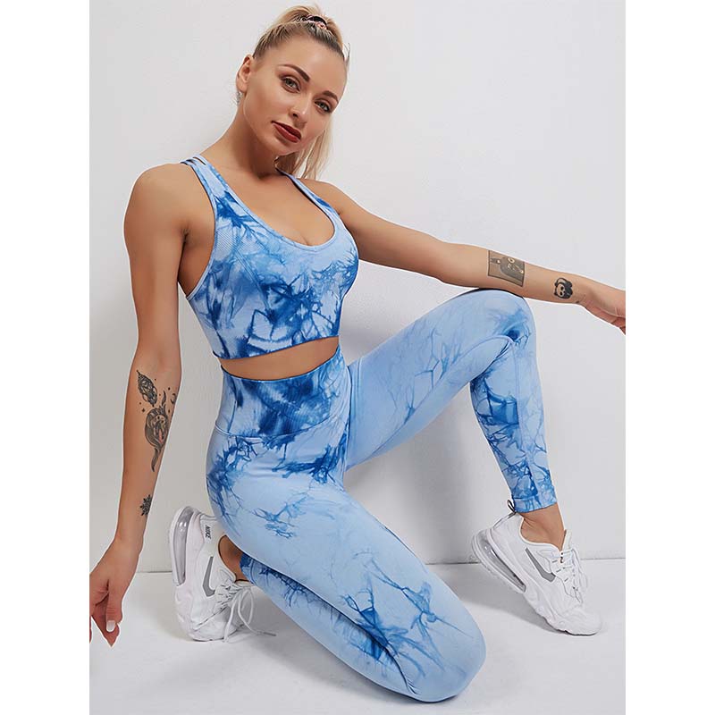 Ensemble Fitness "Mood" – Tie-Dye Sculptant & Technologie Sans Coutures