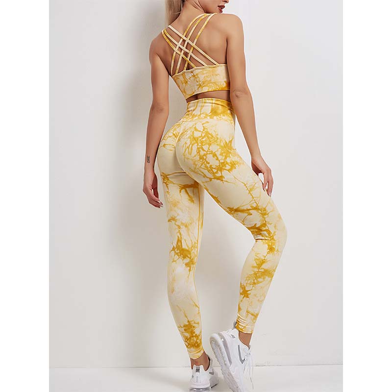 Ensemble Fitness "Mood" – Tie-Dye Sculptant & Technologie Sans Coutures