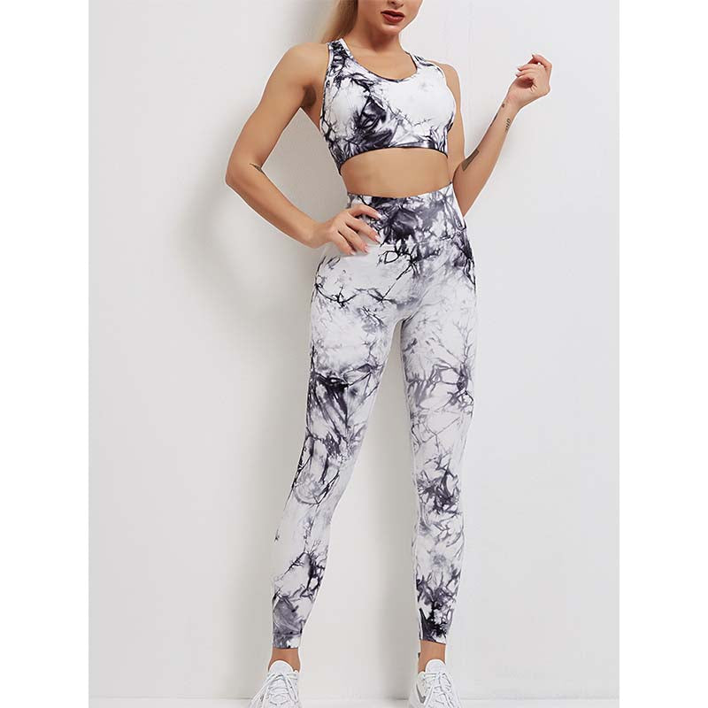 Ensemble Fitness "Mood" – Tie-Dye Sculptant & Technologie Sans Coutures