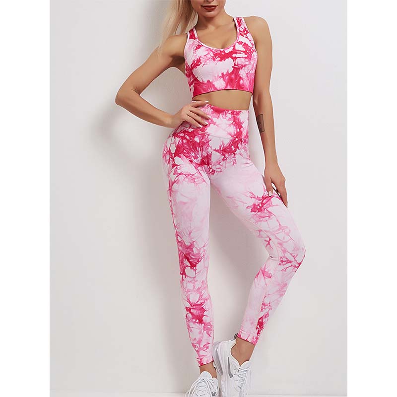 Ensemble Fitness "Mood" – Tie-Dye Sculptant & Technologie Sans Coutures