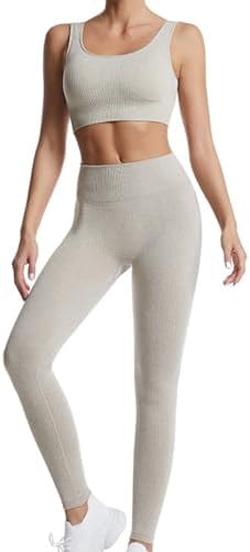 Ensemble Fitness "Duo Sinophant" – Brassière & Legging Gainant (Set 2 Pièces)