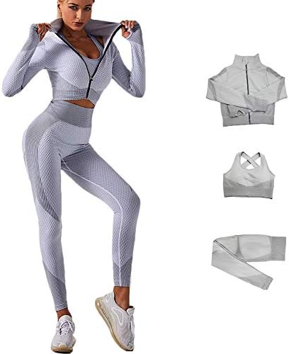 Ensemble "Total Look" 3 Pièces – Brassière, Legging & Veste Performance