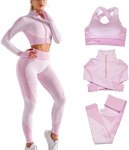 Ensemble "Total Look" 3 Pièces – Brassière, Legging & Veste Performance