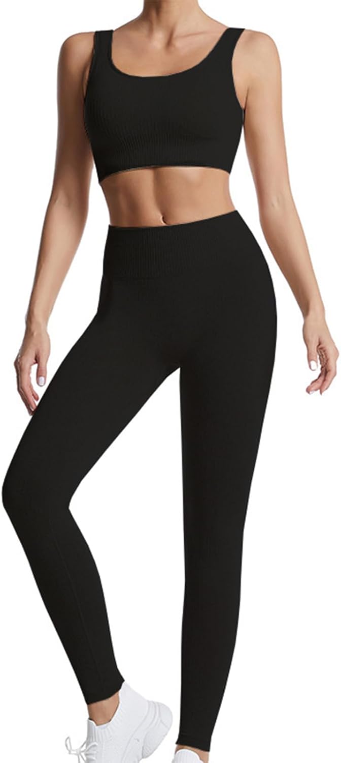 Ensemble Fitness "Duo Sinophant" – Brassière & Legging Gainant (Set 2 Pièces)