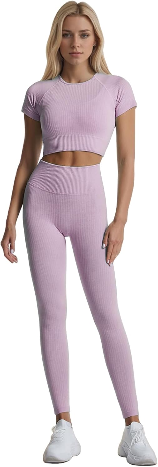 Ensemble Fitness "Duo Sinophant" – Brassière & Legging Gainant (Set 2 Pièces)