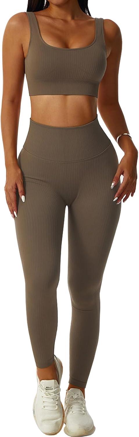 Ensemble Fitness "Duo Sinophant" – Brassière & Legging Gainant (Set 2 Pièces)