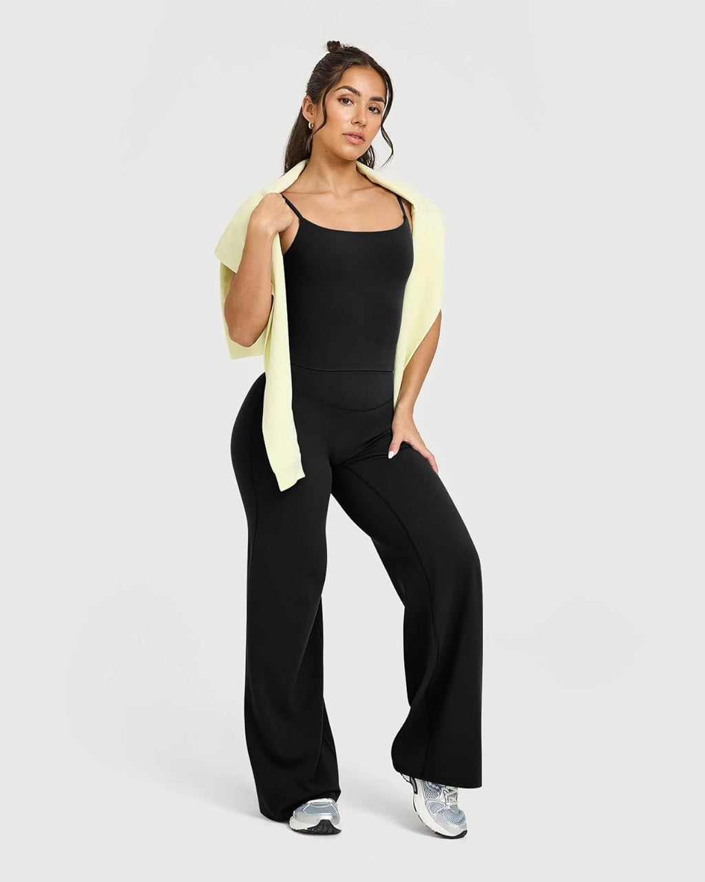 Pantalon "Élan" – Coupe Droite Fluide, Taille Haute & Confort Absolu