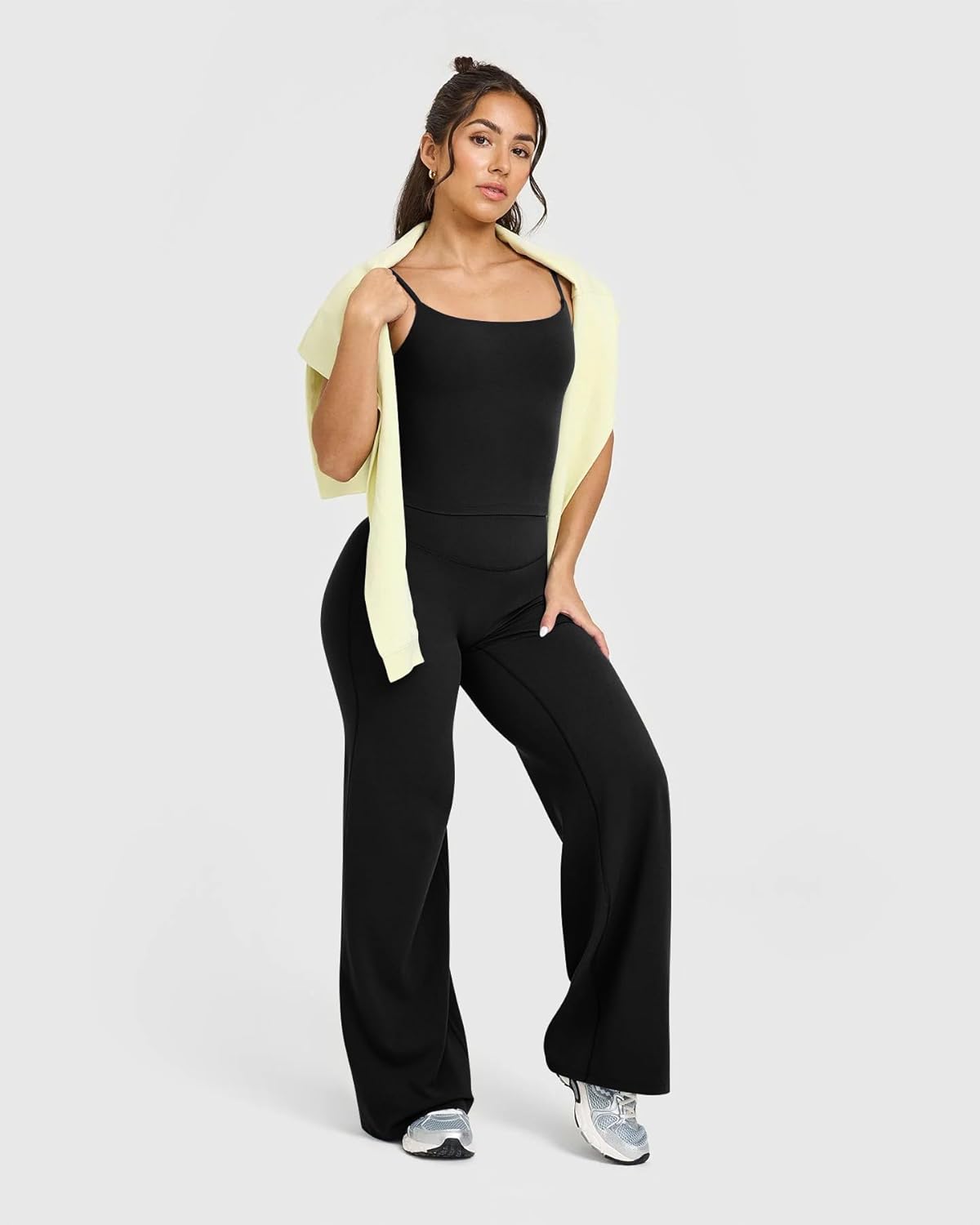 Pantalon "Élan" – Coupe Droite Fluide, Taille Haute & Confort Absolu