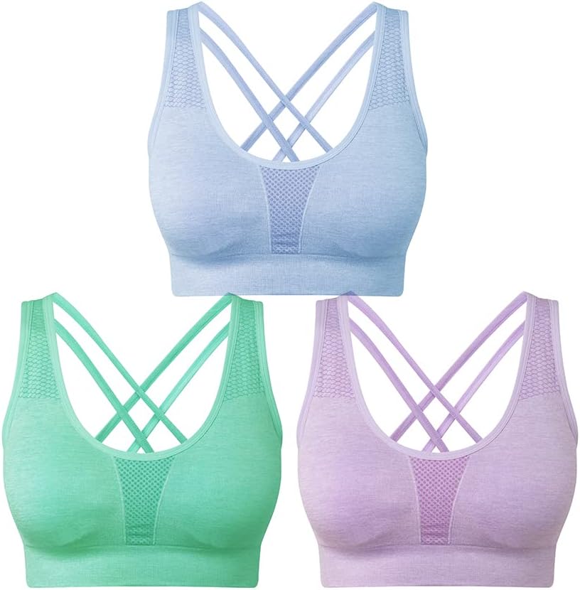 Pack Trio Brassières "Style & Support" – Dos Croisé & Confort (Lot de 3)