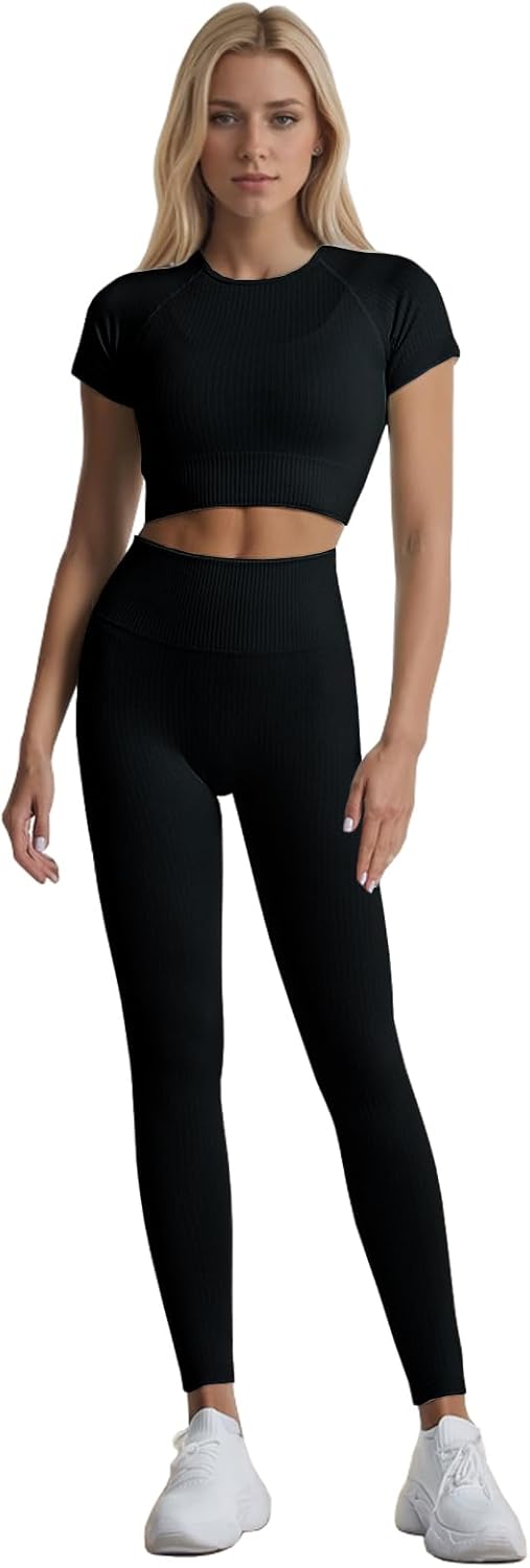 Ensemble Fitness "Duo Sinophant" – Brassière & Legging Gainant (Set 2 Pièces)