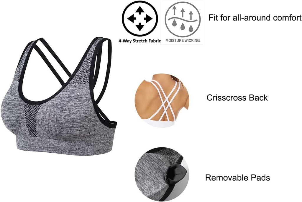 Pack Trio Brassières "Style & Support" – Dos Croisé & Confort (Lot de 3)