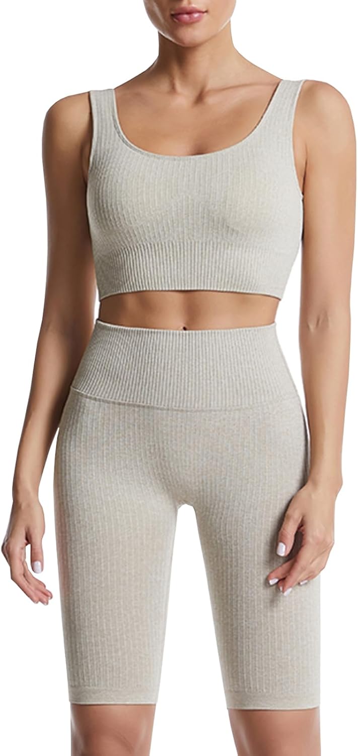 Ensemble Fitness "Duo Sinophant" – Brassière & Legging Gainant (Set 2 Pièces)