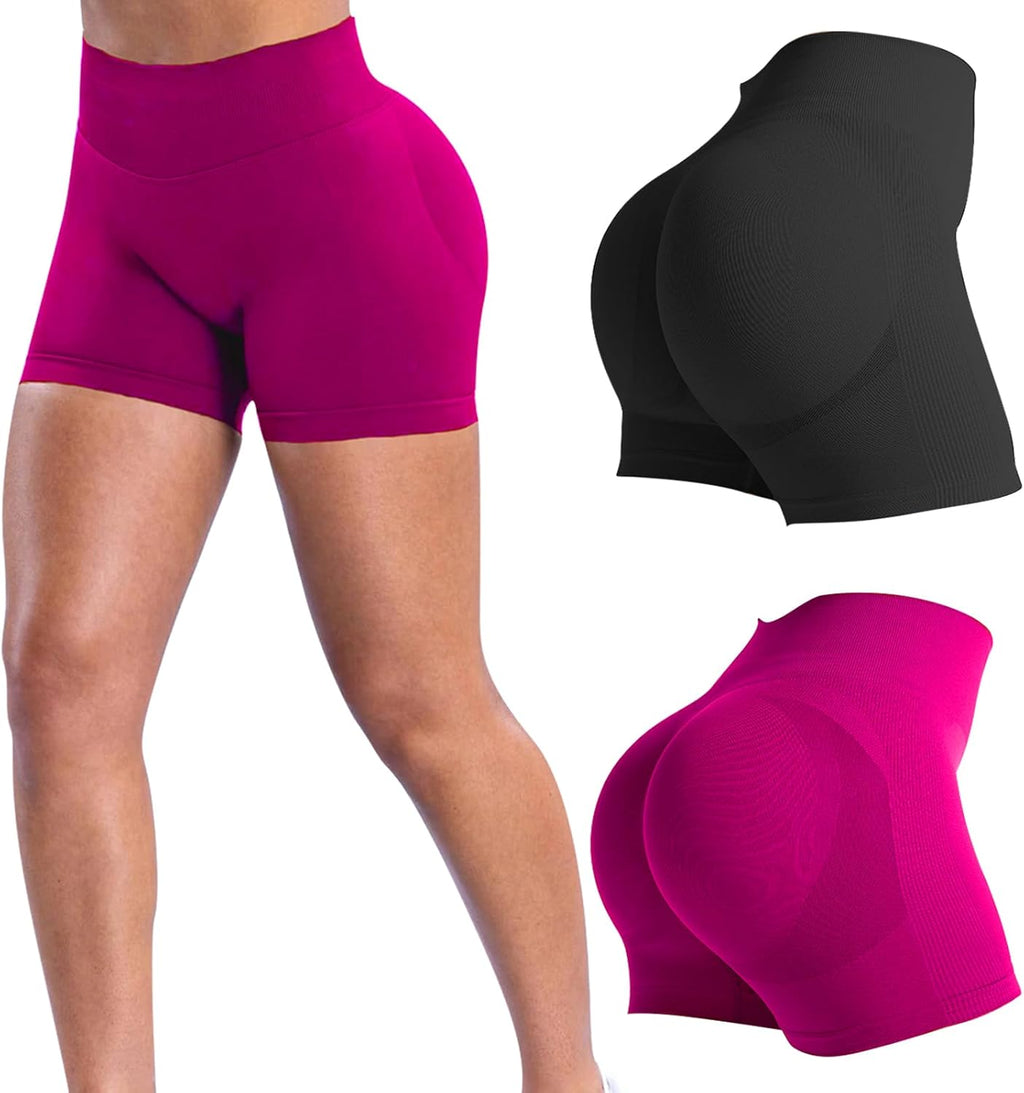 Duo Shorts Performance – Taille Haute, Anti-Friction & Gainant (Pack de 2)