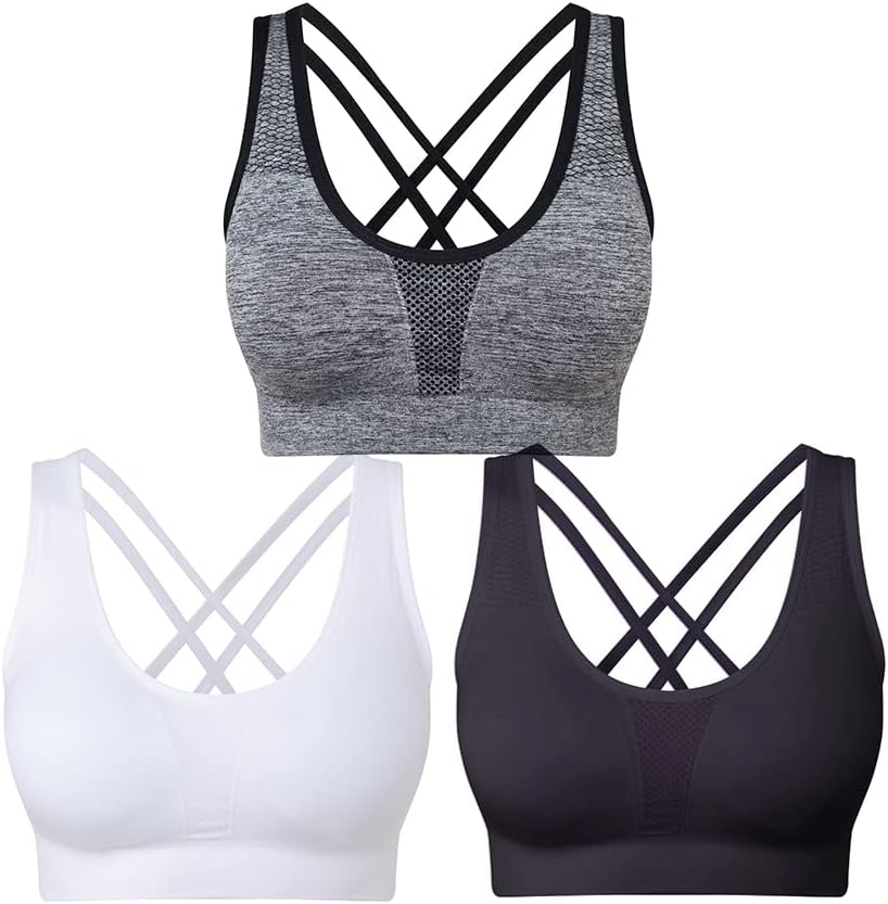 Pack Trio Brassières "Style & Support" – Dos Croisé & Confort (Lot de 3)