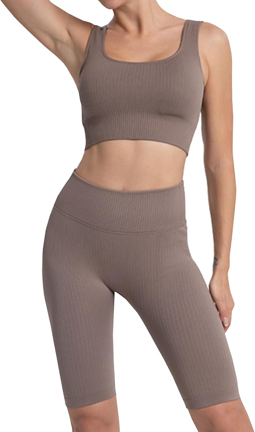 Ensemble Fitness "Duo Sinophant" – Brassière & Legging Gainant (Set 2 Pièces)