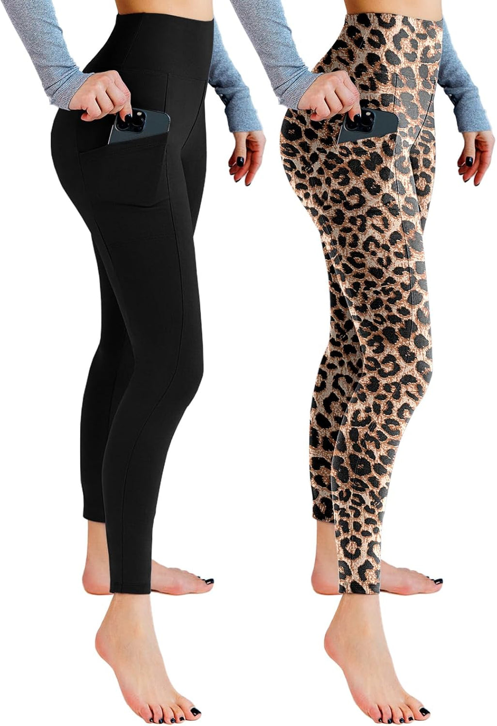 Pack Duo Leggings "Liberté" – Taille Haute & Poches Pratiques (Lot de 2)