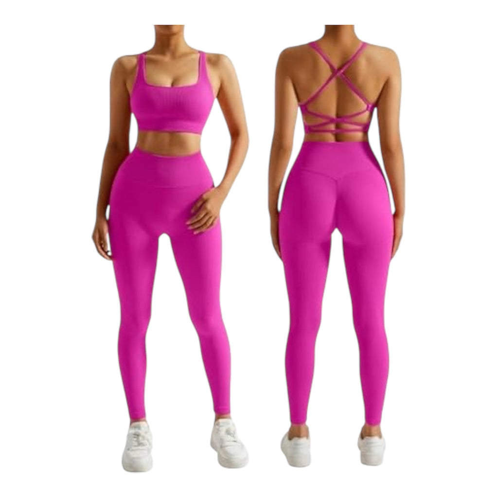 Ensemble Fitness Premium "RXRXCOCO" – Côtelé, Sans Couture & Sculptant